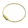 Portachiavi in cavo d'acciaio con vernice colorata fibbia ad anello fai da te chiusura a vite - Confezione da 5 / Giallo