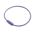 Portachiavi in filo viola anello in cavo di acciaio inossidabile con vite per fai da te - Confezione da 5 / Viola