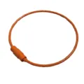 Portachiavi in cavo d'acciaio arancione, anello con vite fai da te verniciato, 1pz - Confezione da 5 / Arancione
