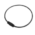 Black stainless steel wire cable keychain ring with screw barrel lock for diy craft - Black