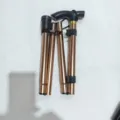 Klappbarer Gehstock aus Aluminiumlegierung für Senioren, rutschfester Trekkingstock. - Helles Gold