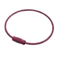 Purple wire key ring DIY metal cable loop screw fastener hardware keychain accessories new - Rose Red