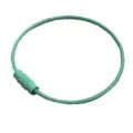 DIY color painted steel wire keyring cable loop rope with screw lock connector accessory - Mint Green