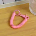 Portachiavi a Molla Rosa Cordino per Telefono Retrattile e Grazioso Ciondolo Borsa - Nuova corda a molla colorata rosa