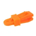 Durable orange plastic tent clip detail view for secure tarpaulin and awning fixing. - Orange Red