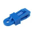 Blue plastic tent clip tarp clamp camping canopy wind rope fixing clip camping gear detail view - Blue
