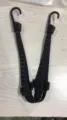 Reflective bungee cord with hooks and adjustable buckle for motorcycle and bicycle luggage fixing. - 60cm Reflective Helmet Rope