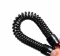 Retractable black fishing lanyard coil spring rope replacement accessory tool for outdoor - Single Spring