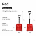Pelle à neige extérieure multifonctionnelle avec hauteur réglable et lame en plastique durable. - Rouge