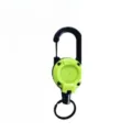 Einziehbarer Schlüsselanhänger Karabiner Rolle Fluoreszierend Grün Outdoor Tragbarer Halter - U-förmiger ausziehbarer Verschluss – Fluoreszierendes Grün