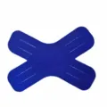 X-shaped cotton kinesiology sports muscle tape, royal blue variant for knee and thigh support - Sapphire Blue