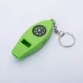 Fischietto di sopravvivenza da esterno portatile con portachiavi bussola per trekking. - Fischietto 4 in 1 - verde