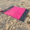 Waterproof beach mat picnic blanket portable outdoor camping sand free travel mat pink - 140*200cm / Rose Red and Grey Contrast