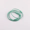 Anello portachiavi in cavo di acciaio rivestito verde con vite per borsa accessorio DIY - Menta