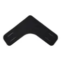 Black V-shaped kinesiology tape patella knee support athletic muscle bandage for fitness. - Black