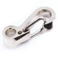 Mini metal carabiner spring snap hook EDC keychain outdoor camping gear clip silver durable - Silver