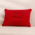 Rotes rechteckiges aufblasbares Beflockungskissen für Outdoor-Camping, bequemes Kissen. - S / Rot