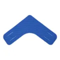 Blue V-shaped kinesiology tape muscle support bandage for knee sports fitness training. - Sapphire Blue