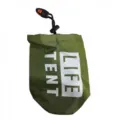 Sac de rangement pour tente d'urgence, sac de survie vert imperméable avec cordon et sifflet. - Sac en tissu vert avec sifflet