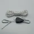 4mm reflecterend tentkoord met katrol spanner voor buiten camping luifel montage - Reflecterende katrolset wit
