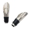 Stainless Steel Wine Pourer Aerator Stopper Barware Accessory 3-in-1 Bottle Plug Tool - Stainless Steel Style / OPP Bag / Silver