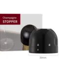 Zwarte champagne dop wijnfles sealer 39mm slot ontwerp lekvrij verse bewaarder accessoires - Champagne-afsluitstopper met Engelse kleurdoos