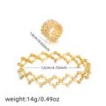 Eleganter teleskopischer 2-in-1-Ring und Armband mit 5 Reihen Strass in Goldoptik - Five rows of diamond gold
