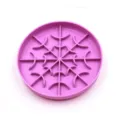 Silikon Anti-Schling Napf Detail, Schneeflocken Design Haustier Fressnapf, lila Futternapf. - Schneeflocken-Anti-Schling-Napf - Violett