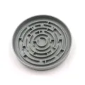 Durable grey silicone pet slow feeder mat with maze puzzle design for dogs and cats - Slow Feeder Bowl-Maze Style / Beige