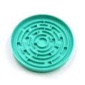 Detail de gamelle anti-glouton pour animaux en silicone, design labyrinthe pour chiens et chats. - Gamelle anti-glouton labyrinthe - cyan