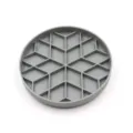 Grauer Silikon Haustier Langsam Fresser Einsatz Schale, geometrisches Labyrinth Design Detail - Geometrisch / Lila