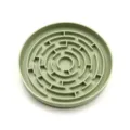 Détail de gamelle anti-glouton pour animaux en silicone avec design labyrinthe interne. - Gamelle anti-glouton labyrinthe - gris-vert