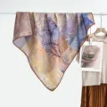 Artistieke geborstelde warme vierkante sjaal tweezijdige winter mode accessoire chic - Stijl 1