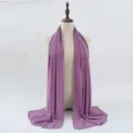Paarse Chiffon Hijab Lange Sjaal Effen Kleur Moslim Hoofddoek Dames Stola Elegant - 10 Stuks/Pak / Nr.3