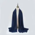 Σκούρο μπλε chiffon μακρύ φουλάρι γυναικείο, ελαφρύ χιτζάμπ και κομψό καθημερινό σάλι. - 10 Τεμάχια/Συσκευασία / Αρ.36