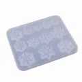 Close-up detail shot of the transparent silicone snowflake mold, ideal for DIY epoxy resin crafts. - Square Snowflake Style