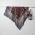Vintage bloemenprint vierkante zijden sjaal, elegante nektsjaal voor dames herfst. - 11