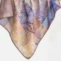 Vierkante sjaal met artistieke print elegante imitatie kasjmier sjaal voor dames herfst 90cm - 28
