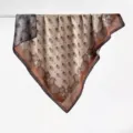 Vintage paisley print vierkante sjaal, dubbelzijdige kleurblok mode sjaal voor dames. - 29