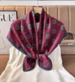 Luxe geborsteld fluwelen vierkante sjaal voor dames, elegante tweekleurige warme omslagdoek in winter. - 34