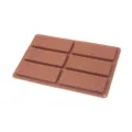 Molde de chocolate de silicona marrón rectangular con patrones geométricos para repostería. - 6 cavidades forma de diamante
