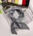 Grijs gebreide kruis sjaal voor dames winter chic mode nep kraag nekverwarmer. - 100cm / Grijs