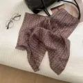 Kleine vierkante sjaal bruine paisley print voor dames elegante stijlvolle nekdoek chic - Oog van de liefde