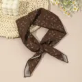 Καφέ paisley βαμβακερό λινό μικρό τετραγωνικό μαντήλι, μαλακό ρετρό στυλ για γυναίκες. - 30 Καφέ λαχούρι