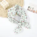 Bloemen katoen linnen vierkante sjaal, elegante kleine halsdoek voor dames dagelijkse stijl. - Kleine vierkante handdoek nr. 6 - Bloemenpatroon 2
