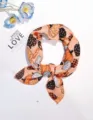 Katoen linnen kleine vierkante sjaal met herfst pompoen print, zacht accessoire. - 1 Oranje pompoen