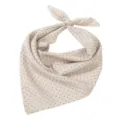 Cotton linen polka dot small square scarf, soft breathable summer decorative neckerchief. - 18 Apricot Small Polka Dots