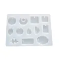 Silicone mold for DIY resin crystal epoxy necklace pendant making with multiple shapes. - P041-01