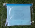Reusable silicone food storage bag with leakproof zipper and clear measurement scale. - Food Storage Bag 2500ml / Blue