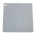 Tappetino in silicone grigio, dettaglio trama a nido d'ape quadrata, antiscivolo. - Grigio